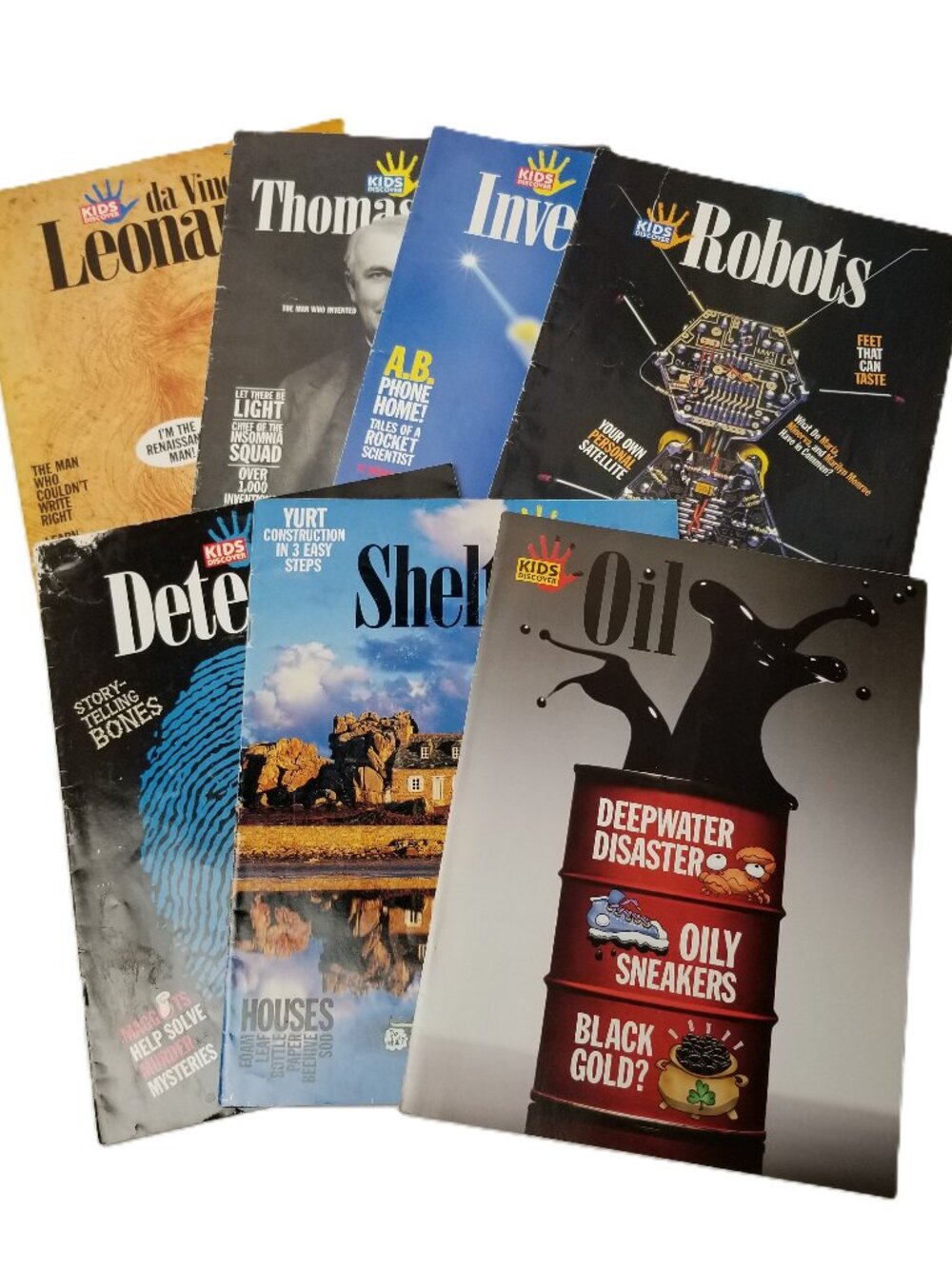 Kids Discover Magazine Lot 7 Inventions Homeschool Robots Edison Technology